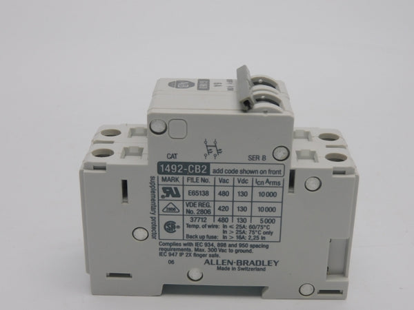 ALLEN BRADLEY 1492-CB2G060 SER. B 480VAC 6A (BK/BL) NSMP