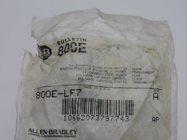 ALLEN BRADLEY 800E-LF7 SER. A NSMP