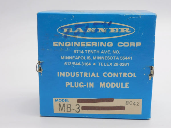 BANNER ENGINEERING MB-3 12-20VDC .250A NSMP