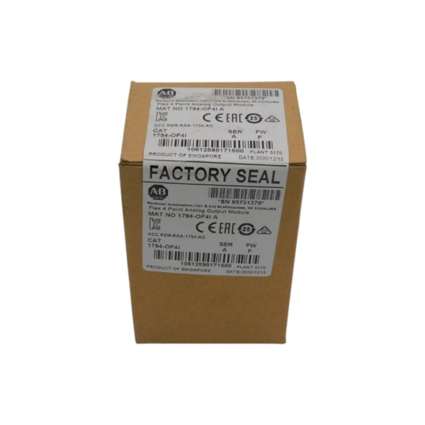 ALLEN BRADLEY 1794-OF4I SER. A F/W F DATE: 2020 NSFS