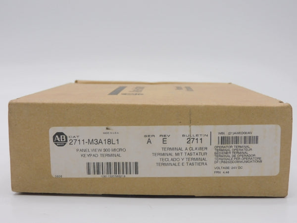 ALLEN BRADLEY 2711-M3A18L1 SER. A F/W 4.46 REV. E 24VDC NSFS