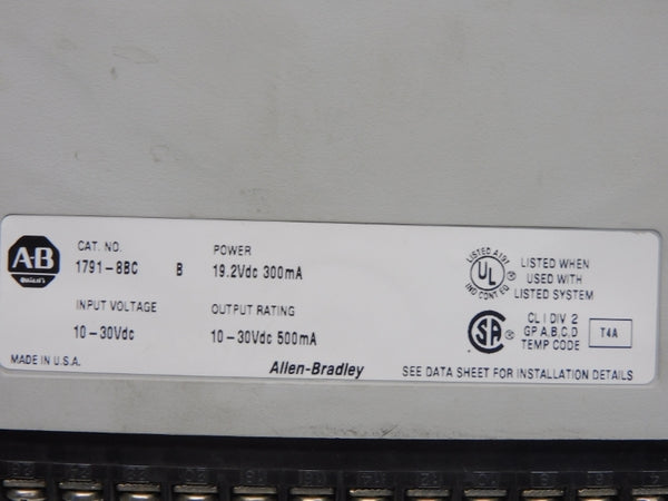 ALLEN BRADLEY 1791-8BC SER. B 10-30VDC (NO DOOR) UNMP