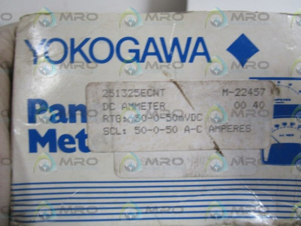 YOKOGAWA DC AMMETER 50-0-50 AC AMPS 251325ECNT NSMP