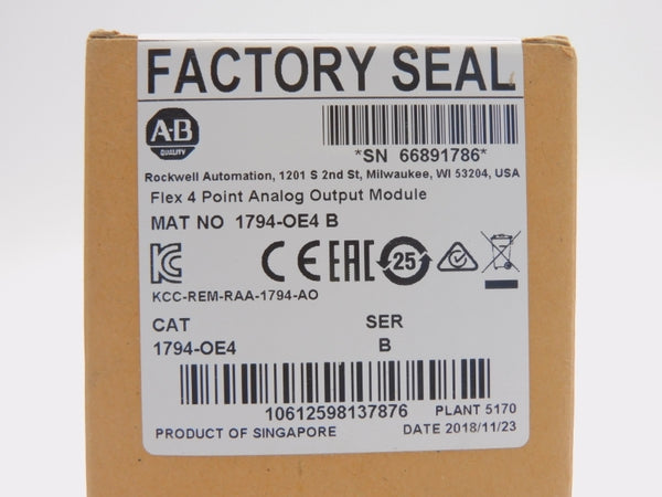 ALLEN BRADLEY 1794-OE4 SER. B DATE: 2018 NSFS
