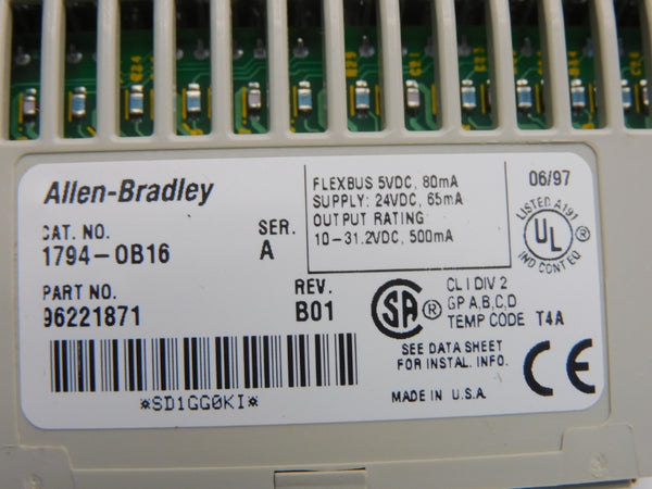 ALLEN BRADLEY 1794-OB16 SER. A REV. B01 10-31.2VDC UNMP