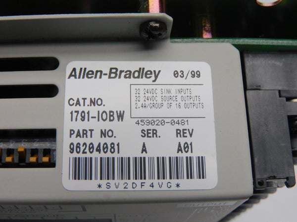 ALLEN BRADLEY 1791-IOBW SER. A REV. A01 24VDC 2.4A (AS IS) NSNP