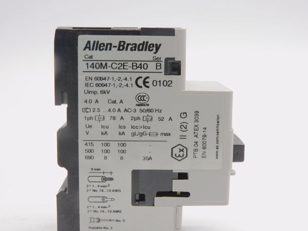 ALLEN BRADLEY 140M-C2E-B40 SER. B 690V 2.5-4.0A NSNP