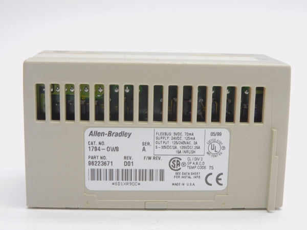 ALLEN BRADLEY 1794-OW8 SER. A REV. D01 125/240VAC 15A NSNP