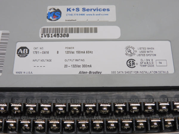 ALLEN BRADLEY 1791-OA16 SER. B 20-132VAC (AS PICTURED) UNMP