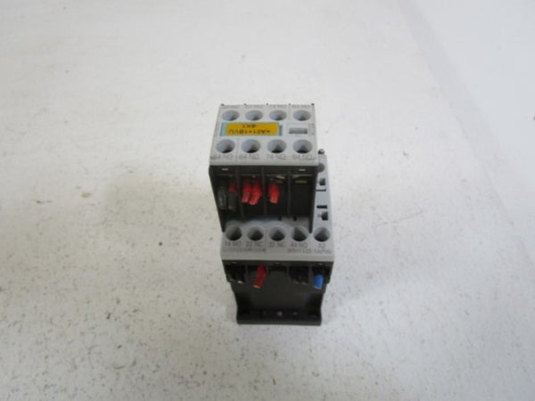SIEMENS CONTROL RELAY 3RH1122-1AP00 W/ 3RH1911-1FA40 UNMP