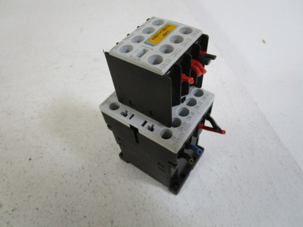 SIEMENS CONTROL RELAY 3RH1122-1AP00 W/ 3RH1911-1FA40 UNMP