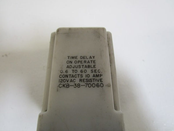 POTTER & BRUMFIELD TIME DELAY RELAY 0.6-60SEC CKB-38-70060 UNMP