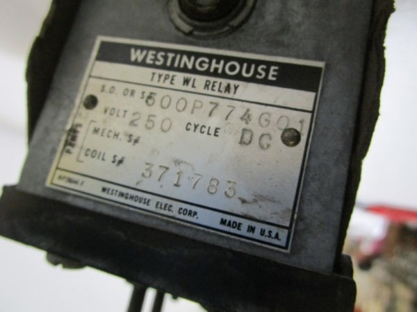 WESTINGHOUSE RELAY SWITCH TYPE WL 300P774G01 UNMP
