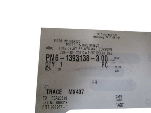 TYCO ELECTRONICS TIME DELAY RELAY CUF-42-70010 NSMP