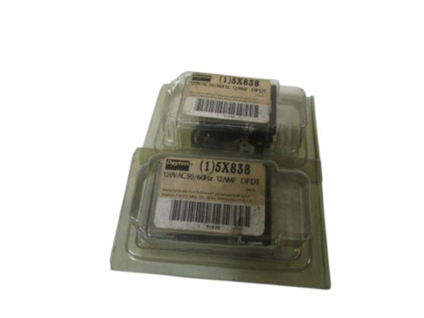 LOT OF 2 DAYTON 120VAC RELAY 5X838 ORIGINAL PACKAGE