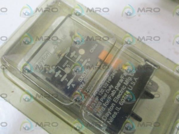 LOT OF 2 DAYTON 120VAC RELAY 5X838 ORIGINAL PACKAGE