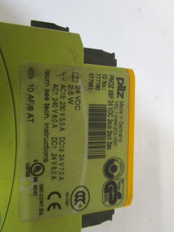 PILZ SAFETY RELAY PNOZ X8P 24 VDC 3n/o 2n/c 2so UNMP