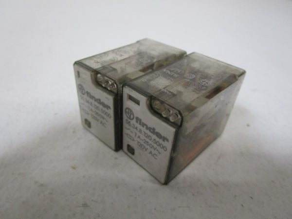 LOT OF 2 FINDER RELAY 120VAC 55.34.8.120.5000 UNMP