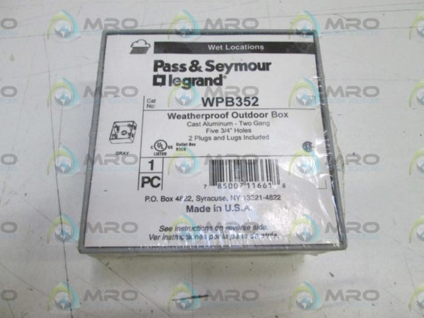 PASS & SEYMOUR WEATHERPROOF OUTDOOR BOX NSNP