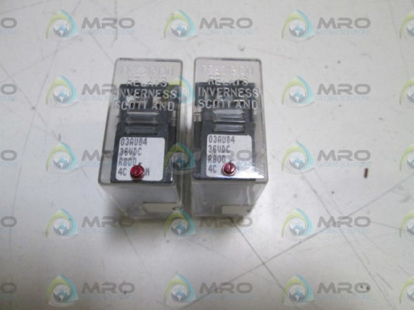 LOT OF 2 PRECISION RELAYS 36VDC 03AU84 UNMP