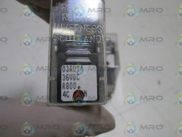 LOT OF 2 PRECISION RELAYS 36VDC 03AU84 UNMP