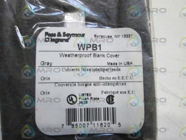 PASS & SEYMOUR LEGRAND WEATHERPROOF BLANK COVER WPB1 ORIGINAL PACKAGE