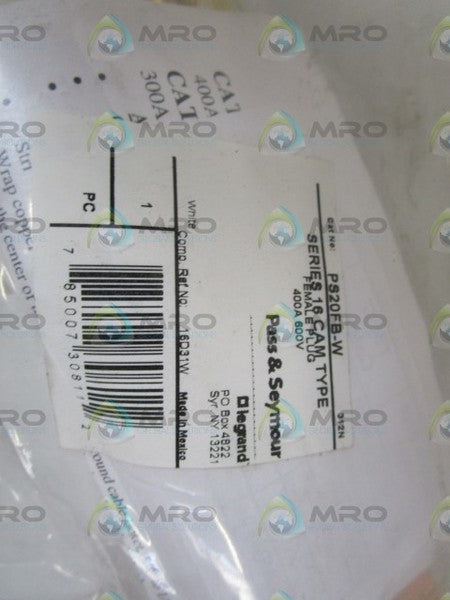 PASS & SEYMOUR FEMALE PLUG PS20FB-W NSMP
