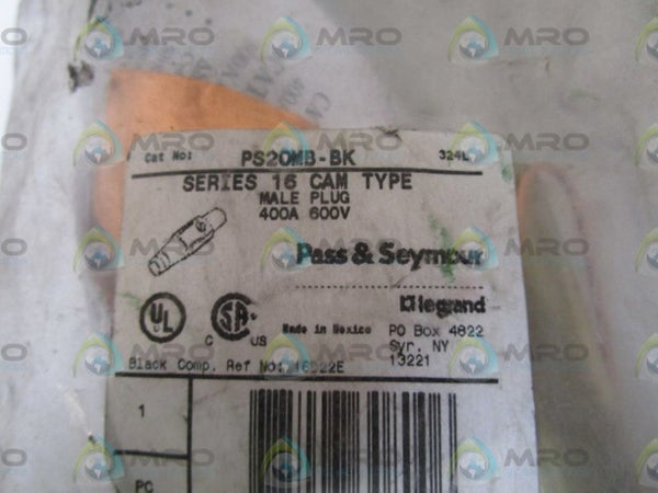 PASS & SEYMOUR MALE PLUG PS20MB-BK NSMP