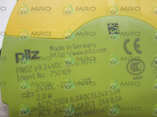 PILZ PNOZs924VDC3n/o1n/ct SAFETY RELAY NSNP