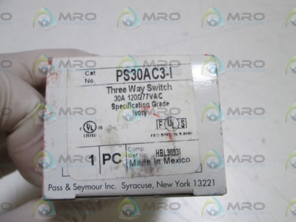 PASS & SEYMOUR THREE WAY SWITCH PS30AC3-I NSMP