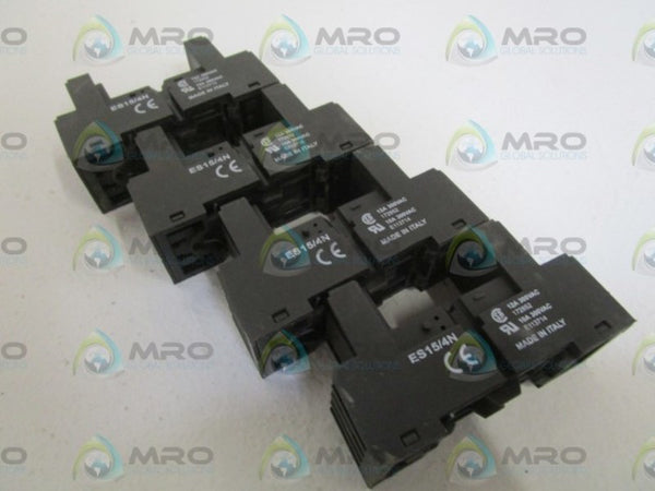 LOT OF 4 RELAY SOCKET ES15/4N UNMP