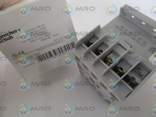 SPRECHER+SCHUH 12VDC CONTROL RELAY CS8C-22Z-12D SER. B NSMP