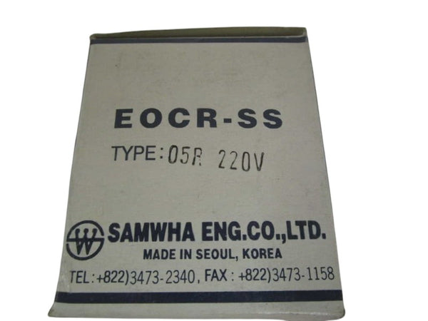 SAMWHA ENG. EOCR-SS TYPE: 05R 220V RELAY 0.5-6/6.5A NSMP