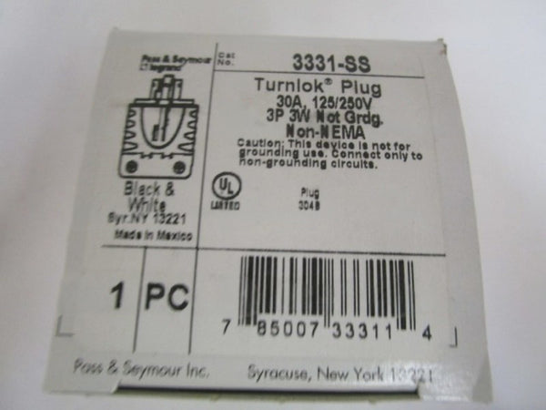 PASS & SEYMOUR LEGRAND 3331-SS TURNLOK PLUG NSMP