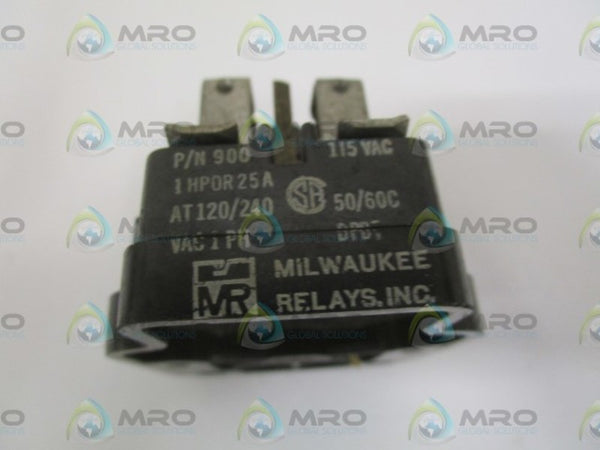 MILWAUKEE RELAYS, INC. 900 RELAY 115VAC UNMP