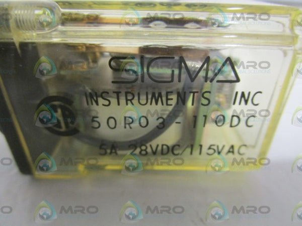 SIGMA 50R03-110DC RELAY 5A 28VDC/115VAC NSNP