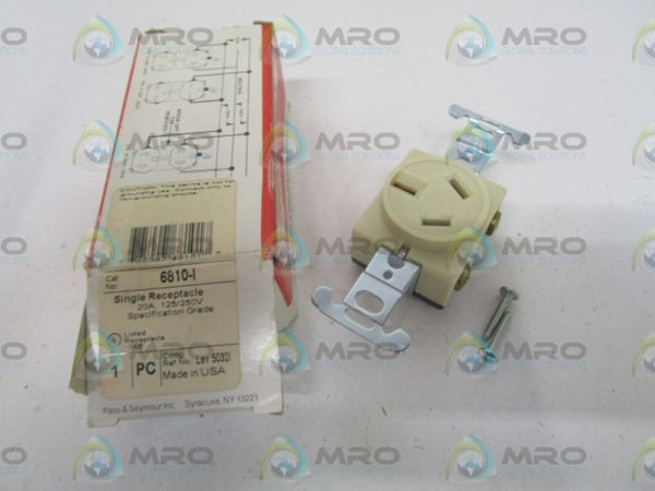 PASS & SEYMOUR 6810-I SINGLE RECEPTACLE NSMP