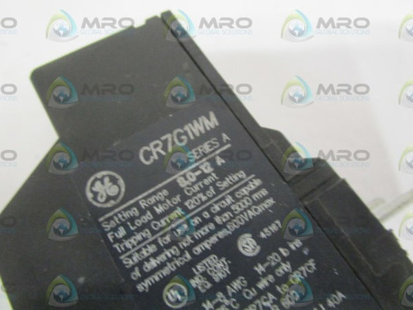 GENERAL ELECTRIC CR7G1WM SER. A OVERLOAD RELAY (8,0-12A) UNMP