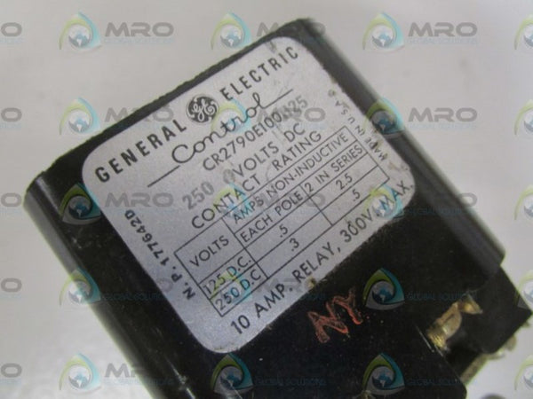 GENERAL ELECTRIC CR2790E100H25 RELAY 250V UNMP
