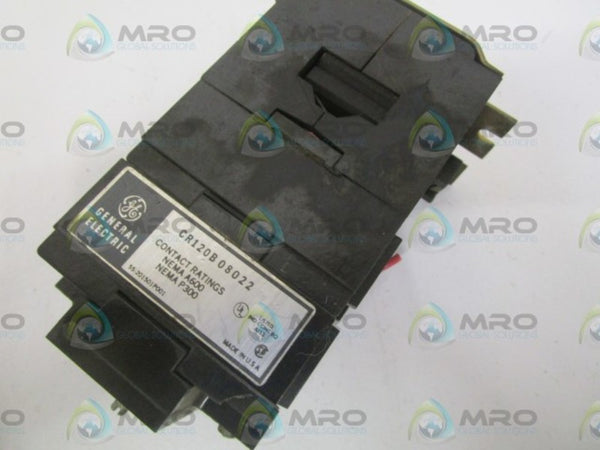 GENERAL ELECTRIC CR120B08022 RELAY (AS PICTURED) UNMP