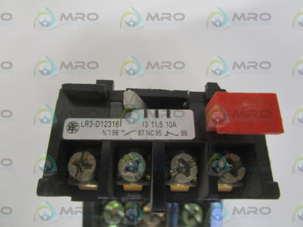 TELEMECANIQUE LR3-D12316 OVERLOAD RELAY 13-10A UNMP