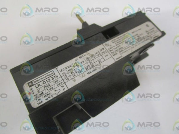 TELEMECANIQUE LR3-D12316 OVERLOAD RELAY 13-10A UNMP