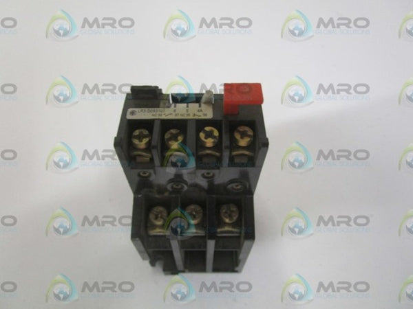 TELEMECANIQUE LR3-D09310 OVERLOAD RELAY 6-4A UNMP
