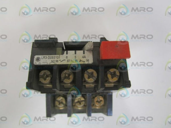 TELEMECANIQUE LR3-D09310 OVERLOAD RELAY 6-4A UNMP