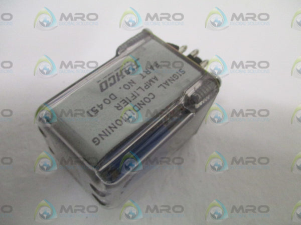 RAHCO D0451 SIGNAL CONDITIONING AMPLIFIER RELAY UNMP
