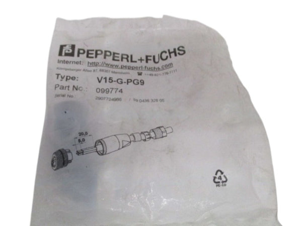PEPPERL+FUCHS V15-G-PG9 CABLE CONNECTOR NSMP