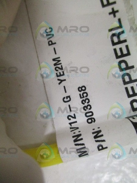 PEPPERL+FUCHS V12-G-YE2M-PVC STRAIGHT FEMALE CORDSET UNMP