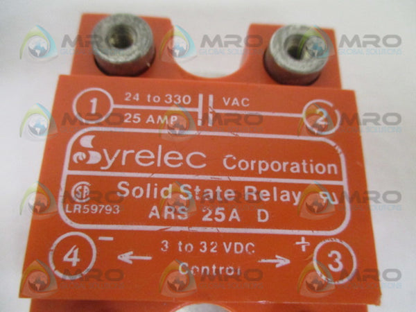 SYRELEC ARS25AD SOLID STATE RELAY UNMP