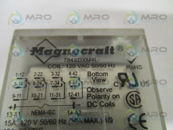 MAGNECRAFT 784XDXM4L RELAY 120VAC  UNMP