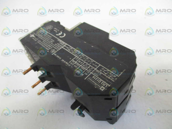 TELEMECANIQUE LR3D1316 OVERLOAD RELAY 6-13A UNMP